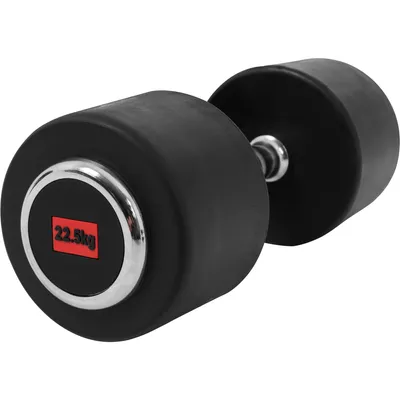 Produktbild von GORILLA SPORTS® Kurzhanteln - Einzeln, 22,5 kg, aus Gusseisen, Gummiert, Griff gerändelt, rutschfest - Rundhanteln, Kurzhantelset, Hantel Set, Gewichte, Dumbbells