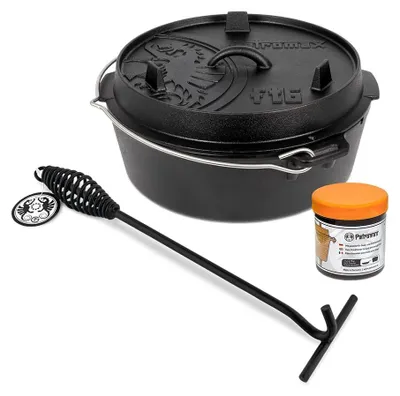 Productafbeelding van Dutch Oven FT6-6QT set met dekselopener en onderhoudsmiddel