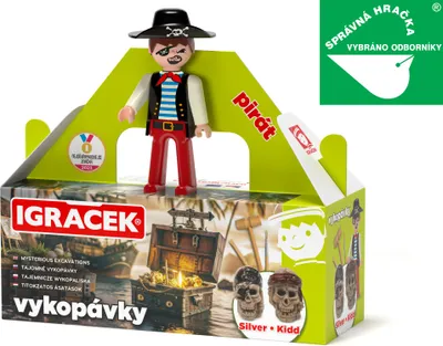 Immagine prodotto di Pirata Igráček - figura con teschi di Silver e Kidd