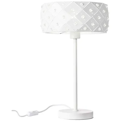 Produktbild von Brilliant Tischleuchte Fona Weiß Ø30cm max. 60W E27 ohne Leuchtmittel mit Schalter