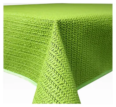 Produktbild von Wetterfeste rechteckige Gartentischdecke aus PVC, wasserabweisend, rutschfest und abwischbar für Garten, Balkon, Terrasse und Camping (Grün, 110 x 140 cm)