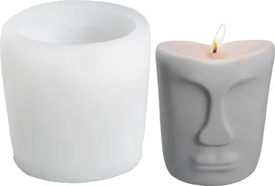 Immagine prodotto di Stampo per candele in silicone Stampo per sapone, faccia larga, 110 x 85 x 52 mm, 210 ml