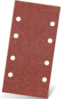 Produktbild von MENZER Red Klett-Schleifblätter, 186 x 93 mm, 8-Loch, f. Schwingschleifer, Normalkorund (50 Stk.) K80