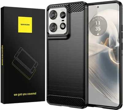 Zdjęcie produktu dla Etui ochronne SPACECASE Carbon do Motorola Edge 50 Pro 5G black