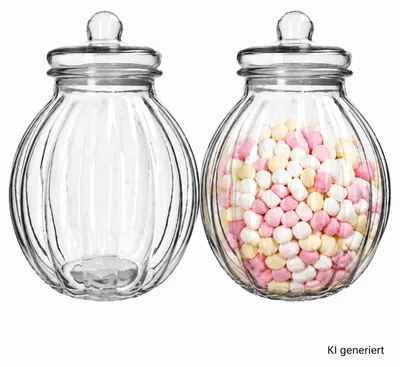 Immagine prodotto di 2 barattoli vintage per caramelle da 5,2 L con coperchio, barattoli per conserve, biscotti