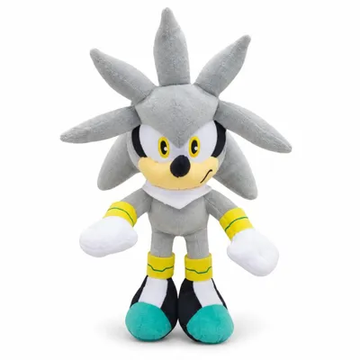 Produktbild von Wiztex Kuscheltier Silver Sonic Plüschfigur - 28 cm Stofftier The Hedgehog Plüschtier Horror Spielzeug Stofftier Geschenk für Kinder