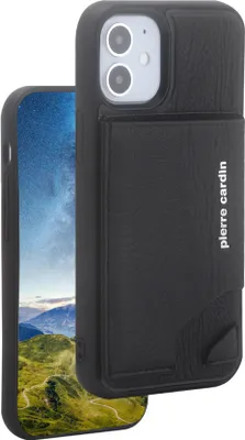 Obrázok produktu pre Pierre Cardin – zadný kryt na iPhone 12 a 12 Pro – čierny