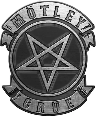 Obrázok produktu pre Motley Crue - Pentagram - odznak, smalt RO8674 (jedna veľkosť) (čierna/sivá)