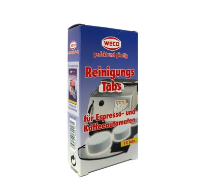 Produktbild von WECO Kaffeemaschinen Reiniger Tabs 10x2g / ReinigungsTabs / Kaffeemaschinenreinigungstabs