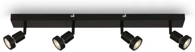 Produktbild von LED Deckenleuchte Deckenlampe Spots schwenkbar 5W 4xGU10 schwarz Briloner