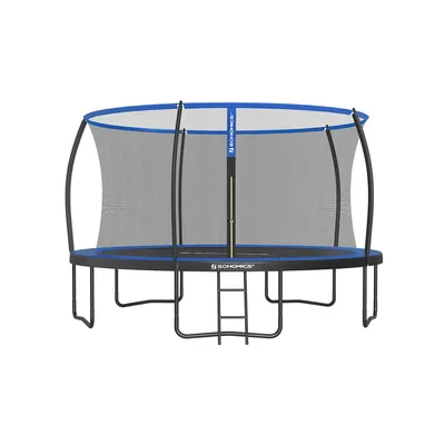 Productafbeelding van Trampoline PRO - 427 cm, blauw - met veiligheidsnet en ladder - maximaal belastbaar tot 100 kg