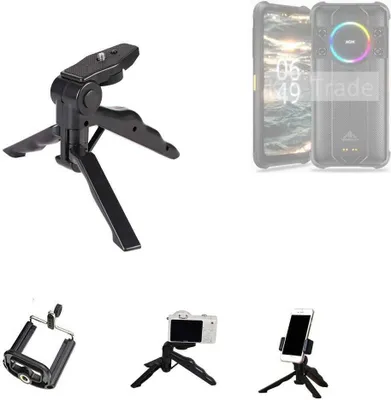 Produktbild von K-S-Trade Stativ Tisch-Ständer Dreibein Handy-Stativ Ständer kompatibel mit AGM H5 Pro Mini-Stativ Smartphone Tripod Handy-Stativ aus Plastik