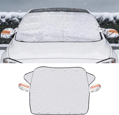 Imagen del producto de Cubierta magnética para parabrisas, 145 x 110 cm, resistente al invierno, impermeable, para parabrisas de automóviles