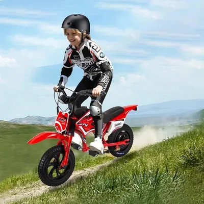 Image de Moto électrique pour enfants - DBS C6 Mini - Batterie au lithium 25,2 V 26 Ah - Moteur sans balais 200 W - Autonomie de 10 à 30 km - Vitesse maximale de 25 km/h - Roues de 30,5 cm