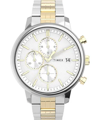 A close-up studio shot of a men's watch.