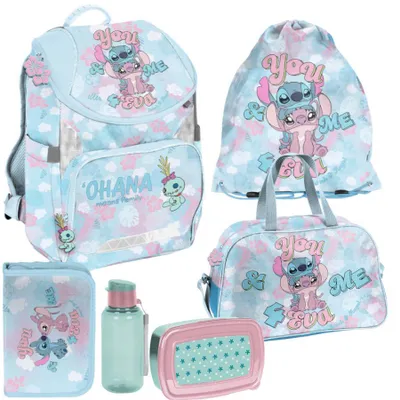 Produktbild von Mega Schulset – STITCH 6-teiliges Schulranzen-Set Für Jungen & Mädchen Klasse 1–4 disney
