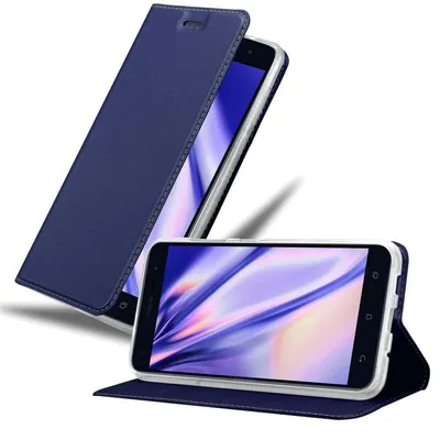 Produktbild von Cadorabo Handyhülle für Asus ZenFone 3 (5.5 Zoll) Schutz Hülle in Blau Cover Etui Book Case Booklet