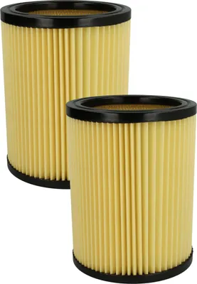Produktbild von vhbw 2 Faltenfilter kompatibel mit Hikoki Hitachi WDE 3600, 1200, 1200M Staubsauger - Patronenfilter Gelb Schwarz