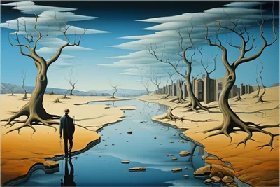 Produktbild von Wallario selbstklebendes Poster - Fluss der Zeit, Größe: 100 x 150 cm