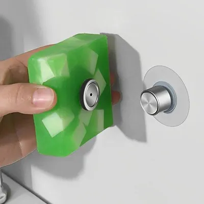 Immagine prodotto di Portasapone magnetici, 2 pezzi, acciaio inossidabile, ventosa, bagno, cucina.