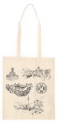 Produktbild von Borussia Dortmund BVB Jutetasche mit minimalistischen Zeichnungen