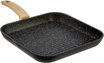 Immagine prodotto di Padella per grigliare in alluminio nero da 28 cm, adatta a induzione e forno