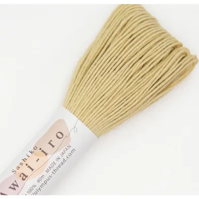 Immagine prodotto di Olympus Awai-iro Sashiko Garn, cotone, filo, circa 40 metri, colore A7, giallo tenue, prodotto in Giappone