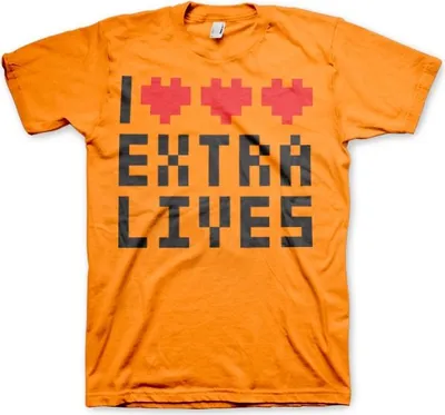 Produktbild von I Love Extra Lives T-Shirt - X-Large - Orange