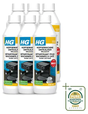 Produktbild von 6 x HG Koffiemaschine Entkalker auf Milchsäurebasis - 500 ml - Vorratspackung - 6 Stücke
