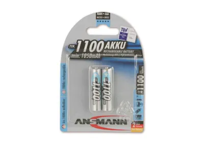 Produktbild von Ansmann NiMH-Akku Typ 1100 Micro 1050mAh 2er Blister