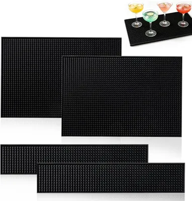 Immagine prodotto di Set di tappetini in silicone, composto da 4 pezzi, di dimensioni 45 x 30 cm e 60 x 10 cm, ideali per la cucina