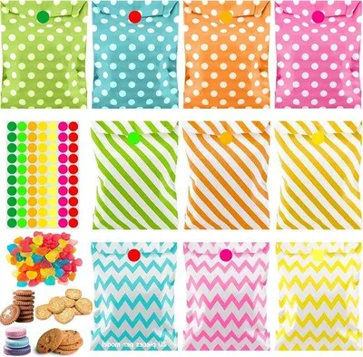 Produktbild von Famanu Boterbrottüten 200 Stück - 18 x 13 cm - Bunte Geschenkbeutel