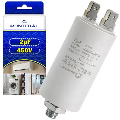 Startkondensator 2 µF 450 V 50/60 Hz 2 Stück