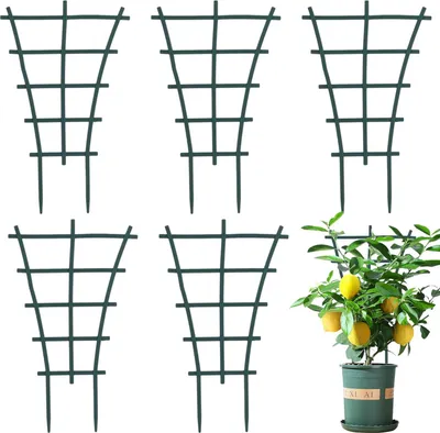 Produktbild von Erweiterbares Kunststoffzaun - Pflanzenstütze - Set von 6 - Grün