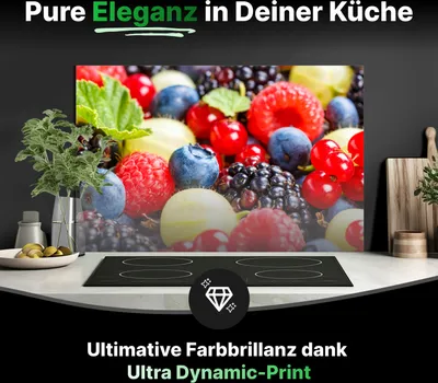 Produktbild von Spritzschutz Küchenrückwand Glas 100 x 40 cm Beerenmischung - RUECKWAND24