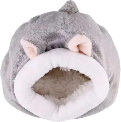 Produktbild von Ratten-Hamsterhaus-Bett Winter-Igel-Kuschelsack Kleine Haustierhöhle Käfig Nest Zubehör Mini Baumwolle Niedlich (M)