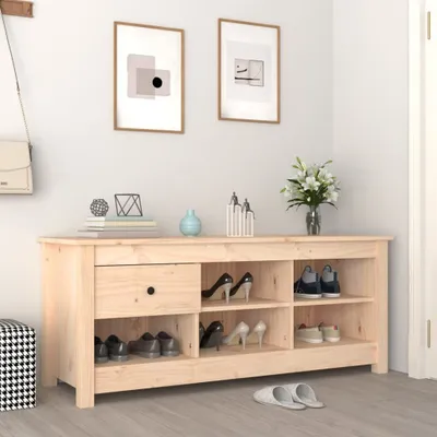 Obrázek produktu pro The Living Store botník 110x38x45,5 cm z masivního borovicového dřeva