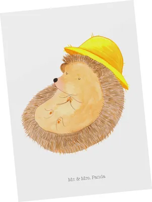 Produktbild von Mr. & Mrs. Panda Postkarte Igel Beten - Weiß - Geschenk, Postkarten, einzelkarte, Sonnenhut, Dankbar, Leben, Lustige Sprüche, Fotokarte, Ansichtskarte, Gott, Grußkarte
