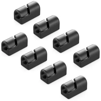 Produktbild von Famanu Kabelhalter Set von 8 Stück, selbstklebende Kabelklemmen für Kabelmanagement - Schwarz