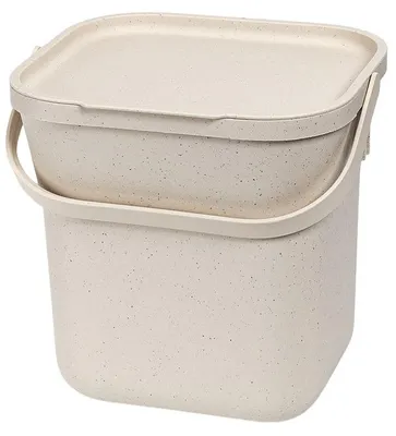 Productafbeelding van PLASTIA s.r.o. Prullenbak voor biologisch afval met zak, ivoorkleur, met koffiedik