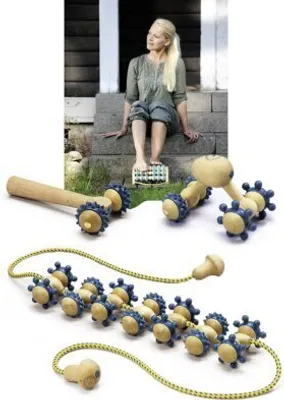 Zdjęcie produktu dla SISSEL T-Roller, Stopa, Dłoń, Niebieski, Drewno, Drewno, 160 mm, 90 mm