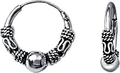 Produktbild von 925 Silber Paar Ohrringe Keltische Creole Gothic Celtic Ohrpiercing 12mm 5038