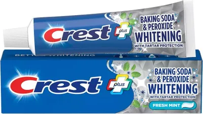Immagine prodotto di Crest | Dentifricio sbiancante al bicarbonato di sodio e perossido - 161 g - Gusto frizzante alla menta - Smacchiatore