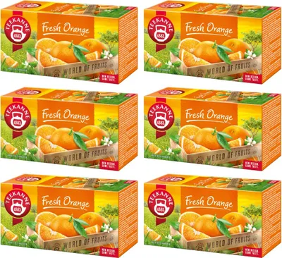 Produktbild von Teekanne frische Orange Tee 6x 20 Teebeutel - Früchtetee Mischung Ländertee
