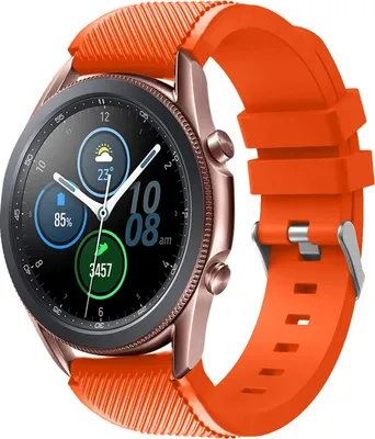 Produktbild von Strap-it Samsung Galaxy Watch 3 45mm Armband Silikon (Orange)