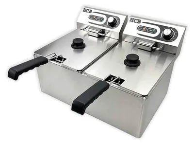 Produktbild von HCB Doppel-Fritteuse - 2 x 9 Liter - 2 x 230V - Edelstahl - 2594