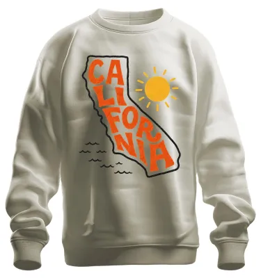 Imagen del producto de California, sol, playa, surf, verano, vacaciones, Estados Unidos, costa oeste, sudadera, jersey, naturaleza