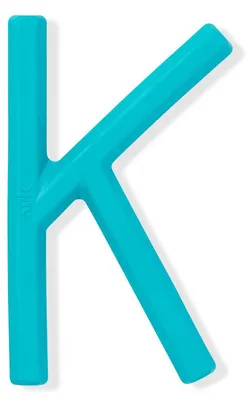 Zdjęcie produktu dla Ark Therapeutics: Zabawka do gryzienia w kształcie litery "K", sensoryczna zabawka do żucia. Narzędzie do żucia w kształcie litery "K" z długimi elementami, które docierają do zębów, dostępne w 3 stopniach twardości.