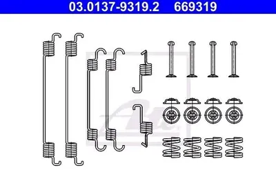 Produktbild von ATE Zubehörsatz Bremsbacken 03.0137-9319.2 Hinten für FIAT Sedici (FY)