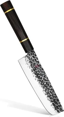 Produktbild von Nakiri Fissman-Kensei Bokudenmesser, AUS-8-Stahl, 18 cm, silber/braun